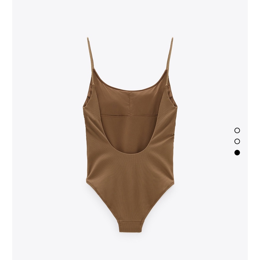 Zara Ribbed One Piece Swimsuit